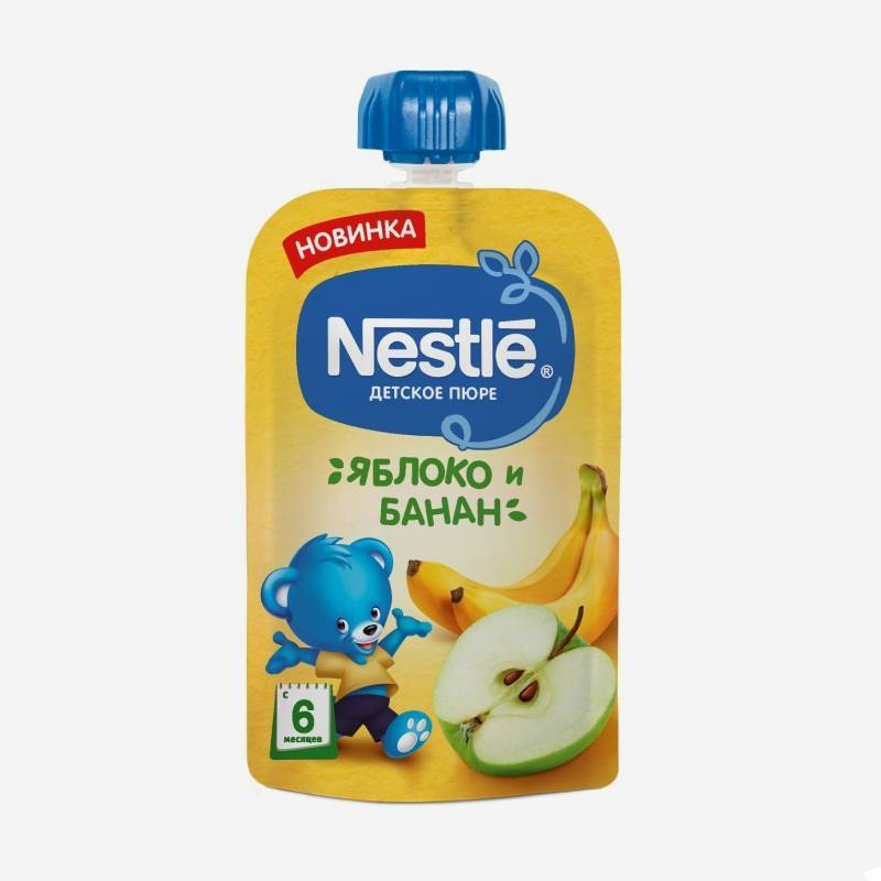 Nestle банан и яблоко  90г