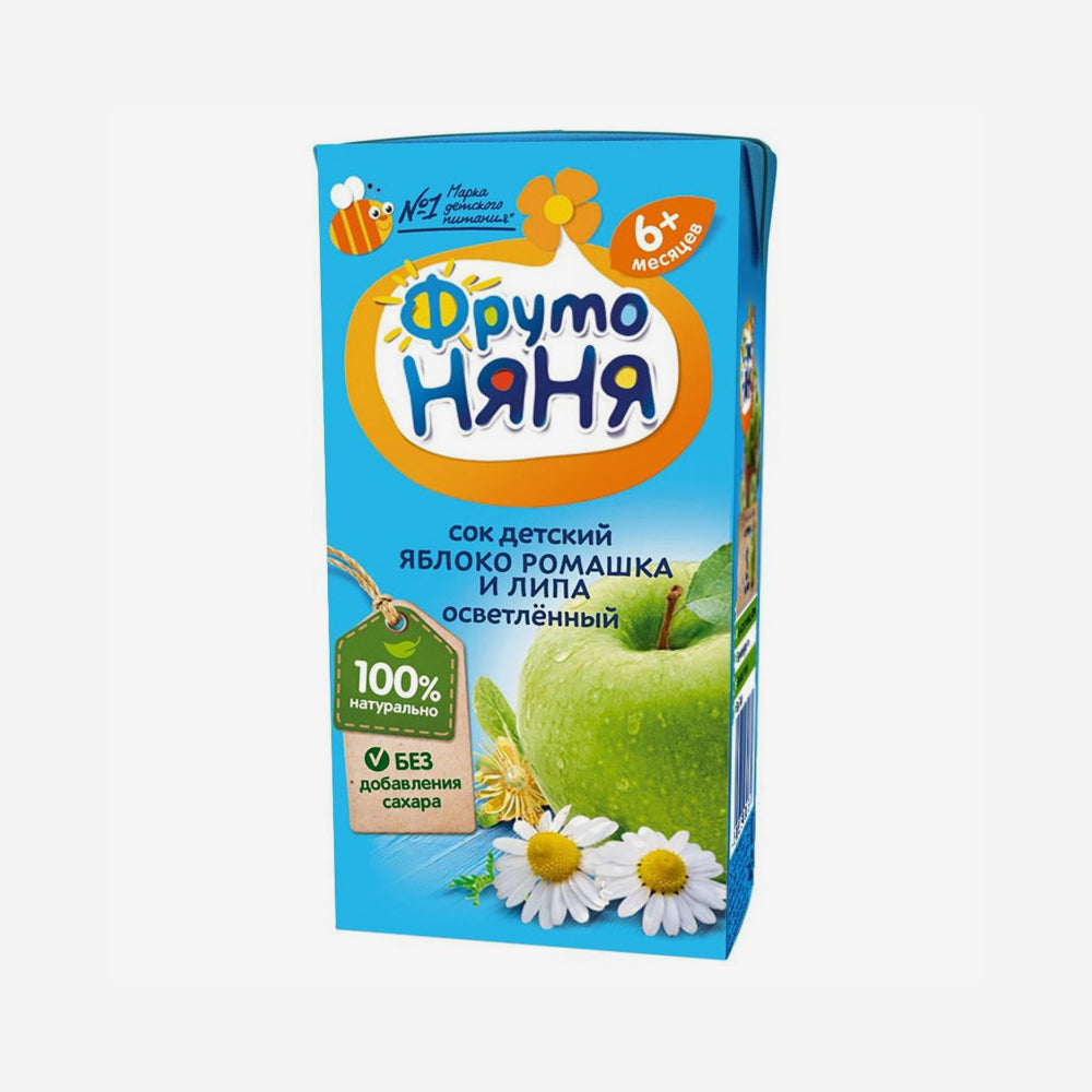 Фруто Няня сок яблоко с липой и ромашкой 0.2л