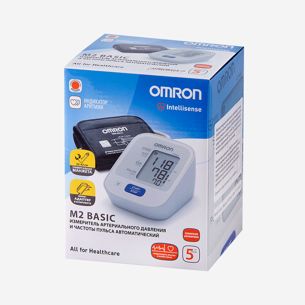 Omron тонометр М2 basic с адаптером