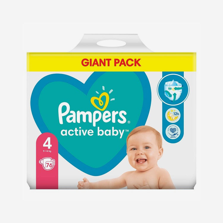 Pampers подгузники N4 76шт.