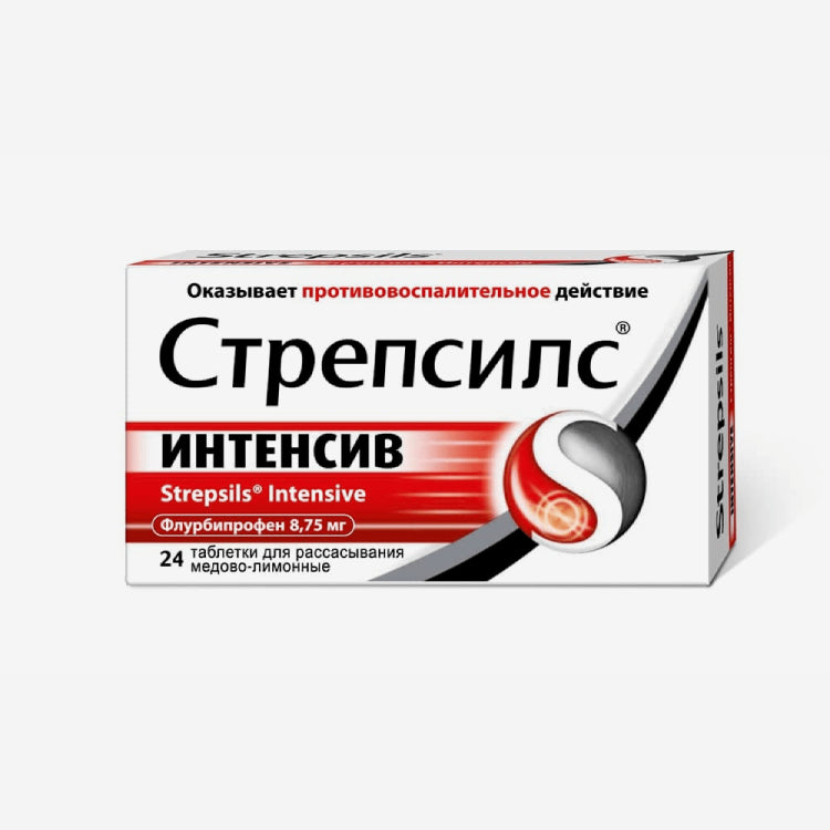 Стрепсилс интенсив с медом и лимоном 24шт.