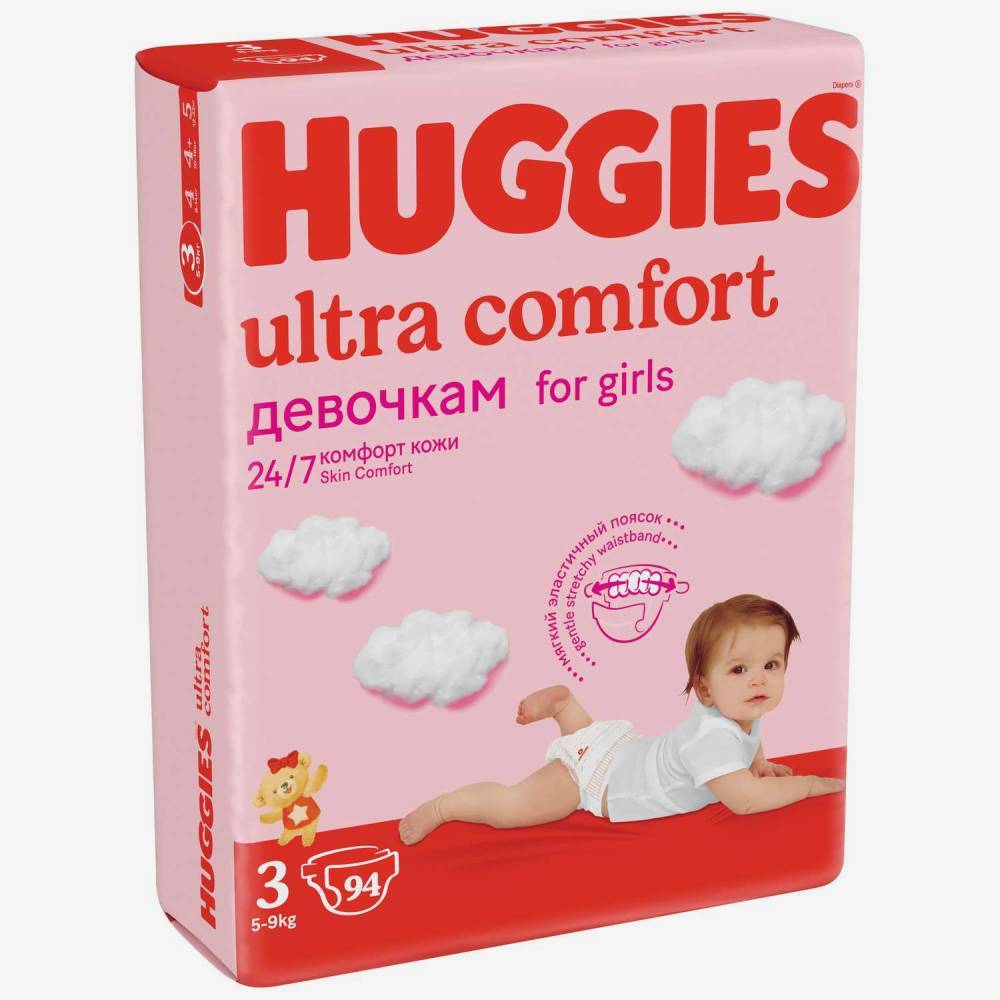 Huggies Ultra Comfort подгузник д/д N3 94шт.