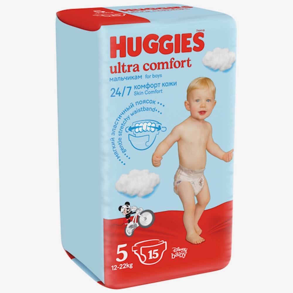 Huggies Ultra Comfort подгузники д/м N5 15шт.