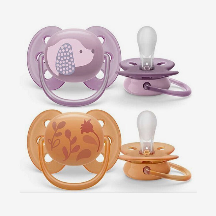 Avent Ultra Soft пустышка из силикона 6-18 мес. 2шт.