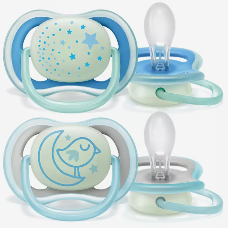 Avent Ultra Air Nighttime пустышка из силикона 6-18 мес. 2шт.