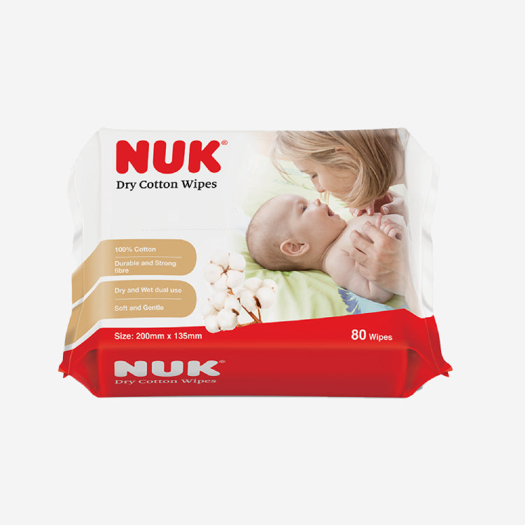 Nuk сухие ватные салфетки 80шт.