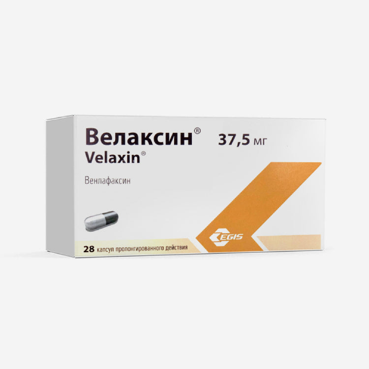 Велаксин капс. 37.5мг 28шт.