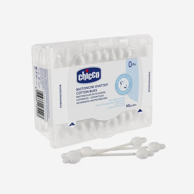 Chicco Ватные палочки с ограничителем 60шт.