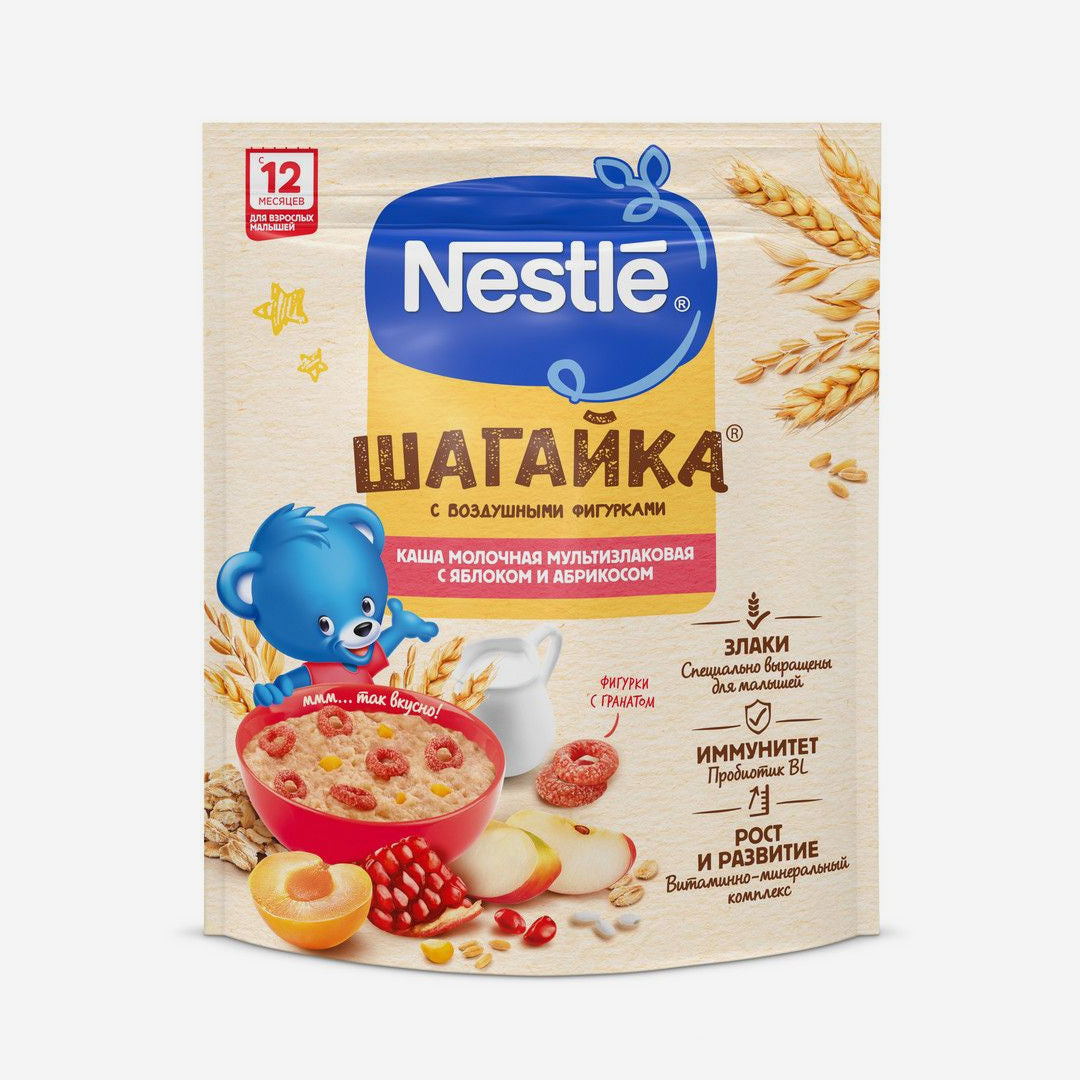 Nestle каша мол. мультизлак шаг. (яблоко, абрикос, гранат) 12м+ 190г