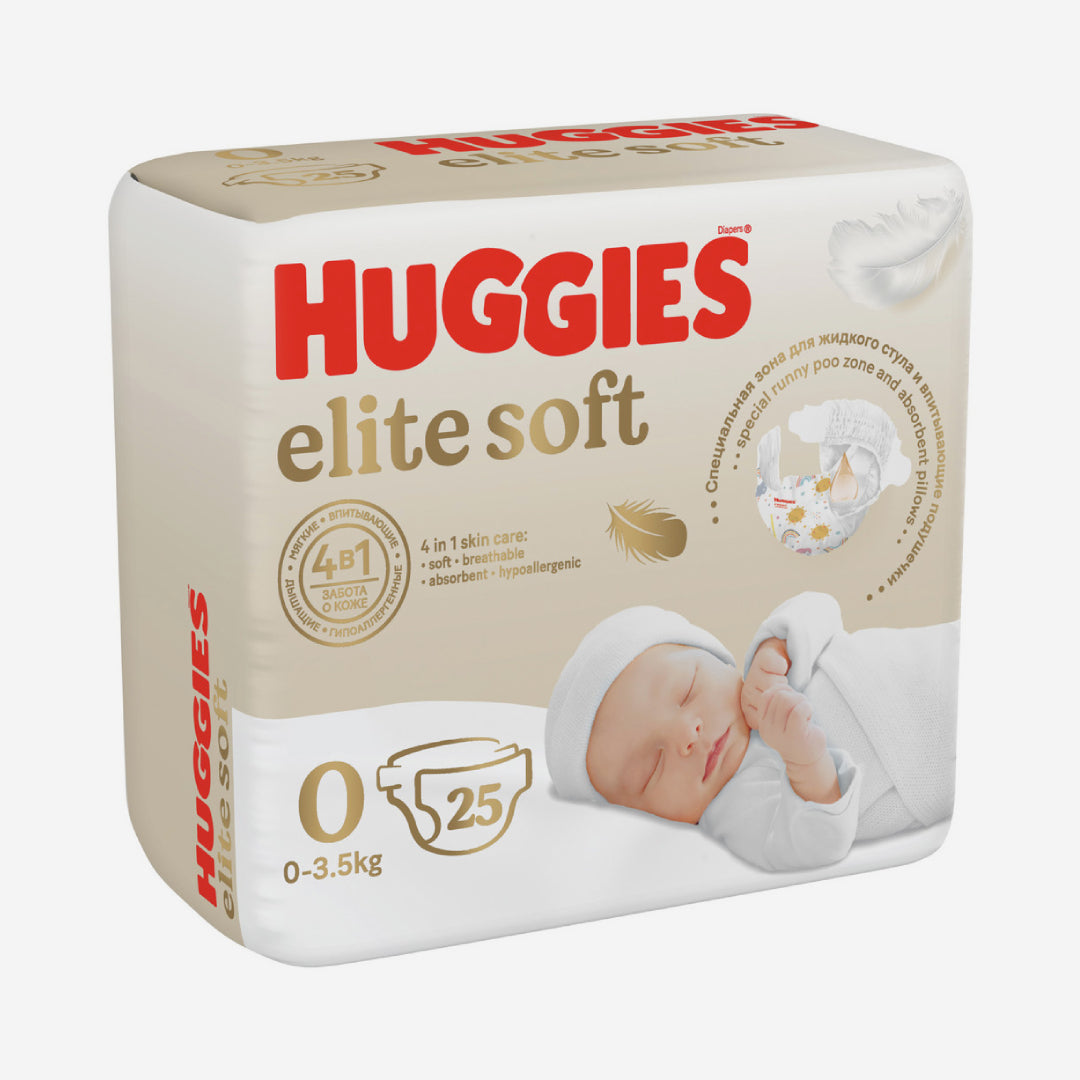 Huggies Elite Soft 0-3.5кг N0 25шт.