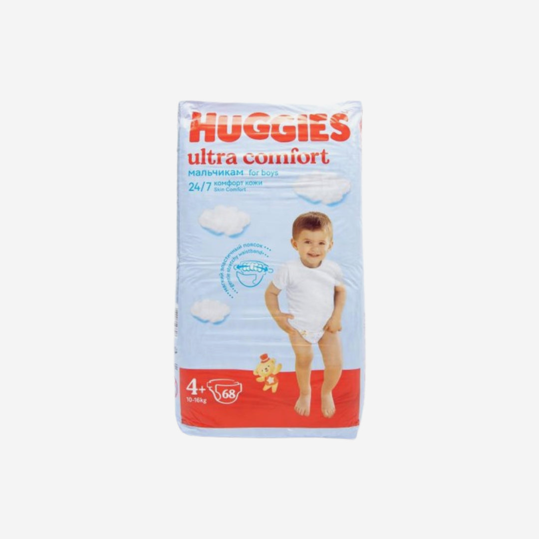 Huggies Ultra Comfort подгузники д/м N4+ 68шт.
