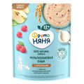 Фруто Няня каша мультизлаковая с кусочками яблоками,малины 12 мес. 200г     -,