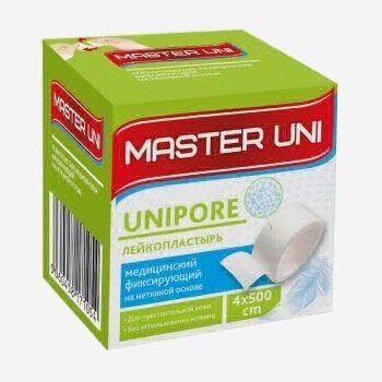 Master Uni Лейкопластырь бумажный 4x500см